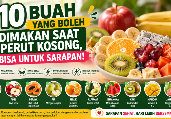 buah yang boleh dimakan saat perut kosong