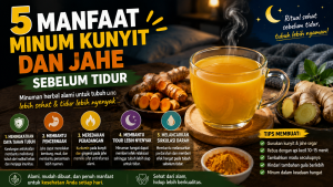 manfaat minum kunyit dan jahe sebelum tidur