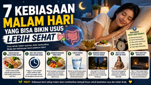 kebiasaan malam untuk kesehatan usus
