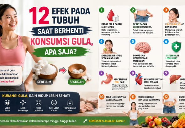 12 Efek pada Tubuh Saat Berhenti Konsumsi Gula