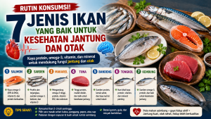 ikan yang baik untuk kesehatan jantung dan otak