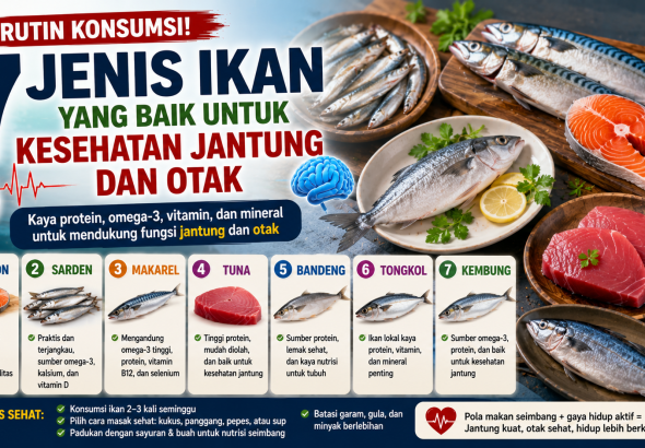 ikan yang baik untuk kesehatan jantung dan otak