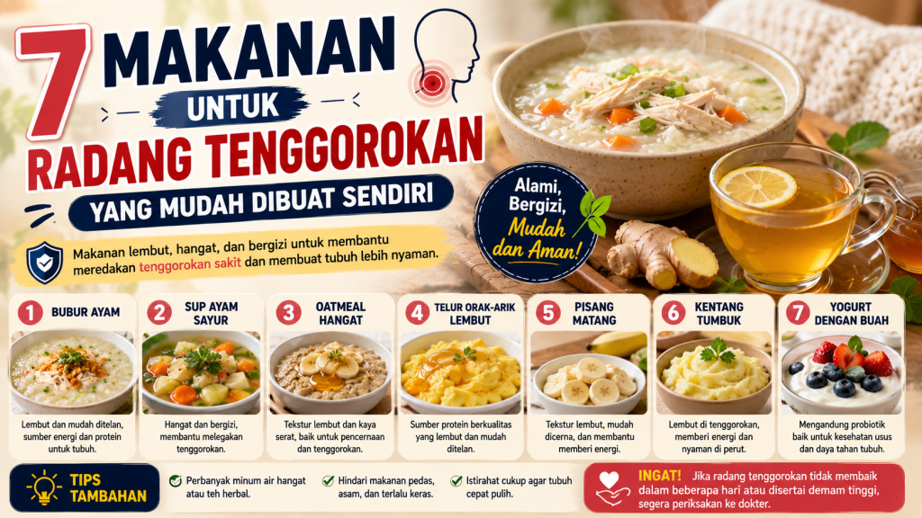 makanan untuk radang tenggorokan