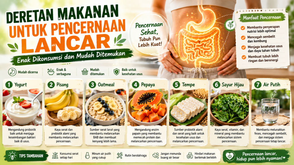 makanan untuk pencernaan lancar