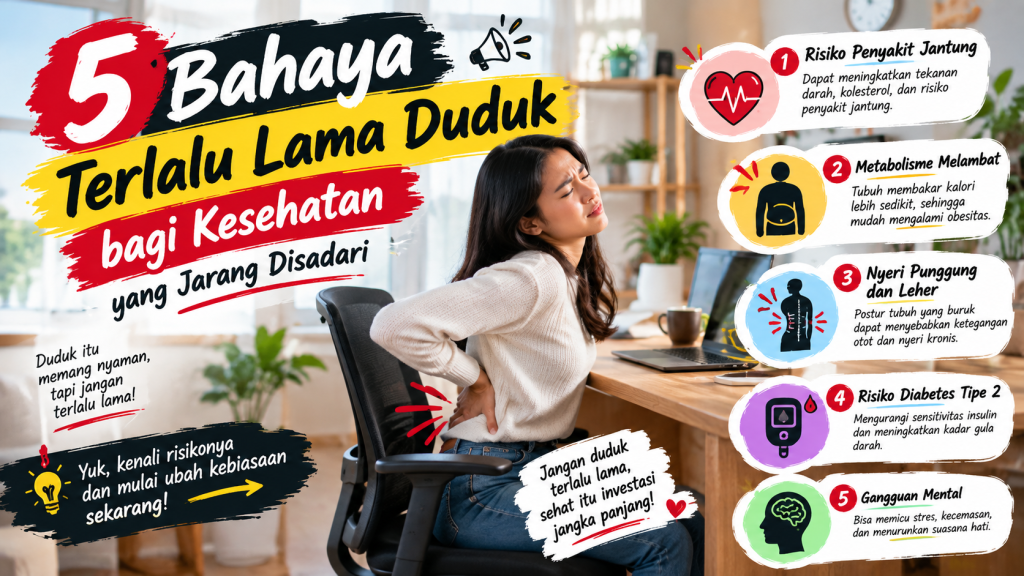 5 Dampak Duduk Terlalu Lama yang Sering Diabaikan, Nomor 4 Tak Banyak Disadari