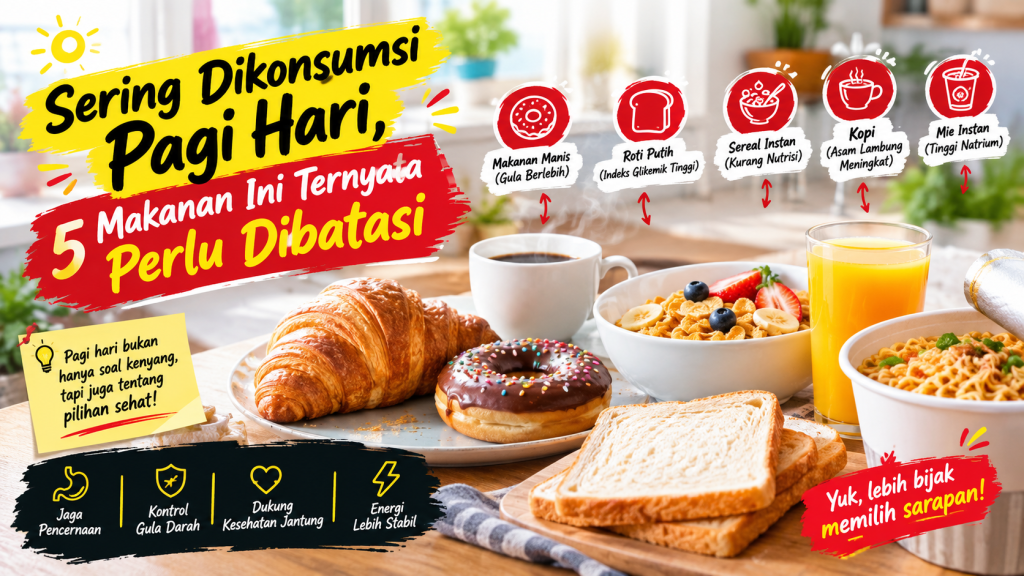 Kelihatannya Praktis dan Lezat, 5 Makanan Pagi Ini Jangan Terlalu Sering Dimakan