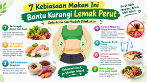 kebiasaan makan untuk mengurangi lemak perut
