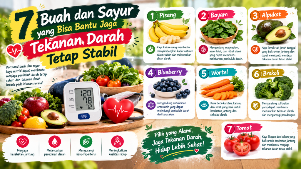 buah dan sayur untuk menurunkan tekanan darah