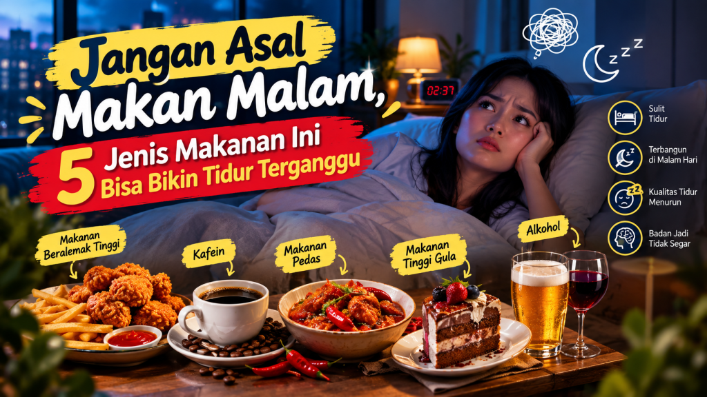 Awas! 5 Makanan yang Sebaiknya Tidak Dikonsumsi Menjelang Tidur