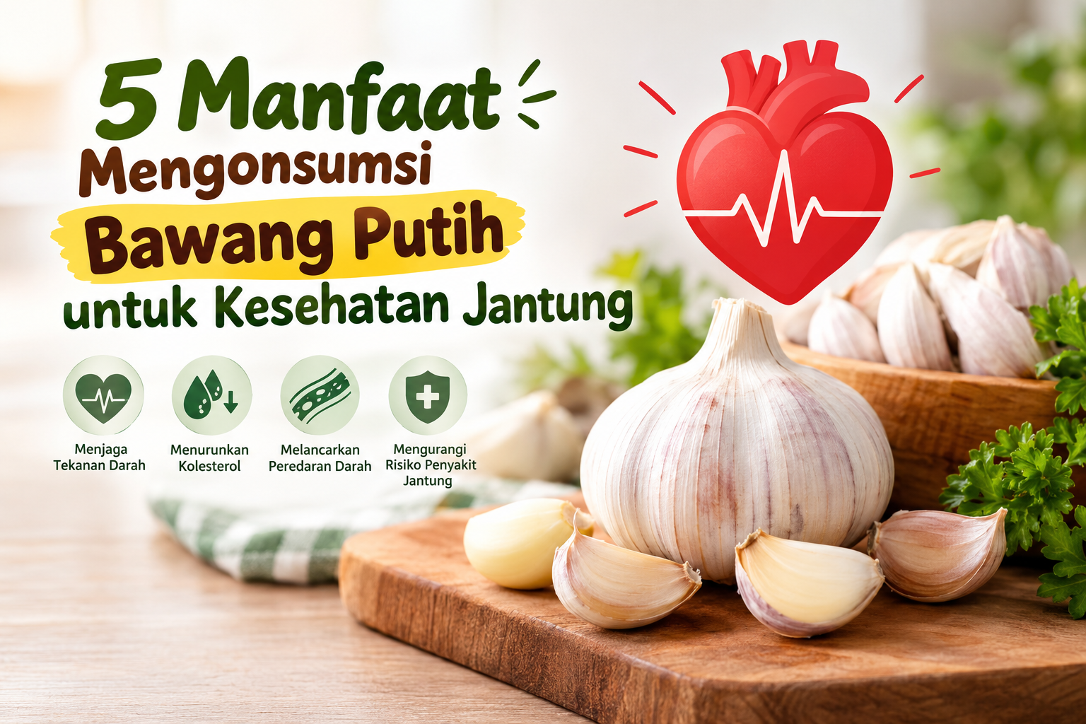 manfaat bawang putih untuk kesehatan jantung
