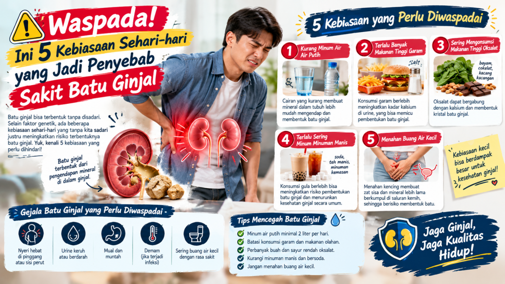 kebiasaan penyebab batu ginjal