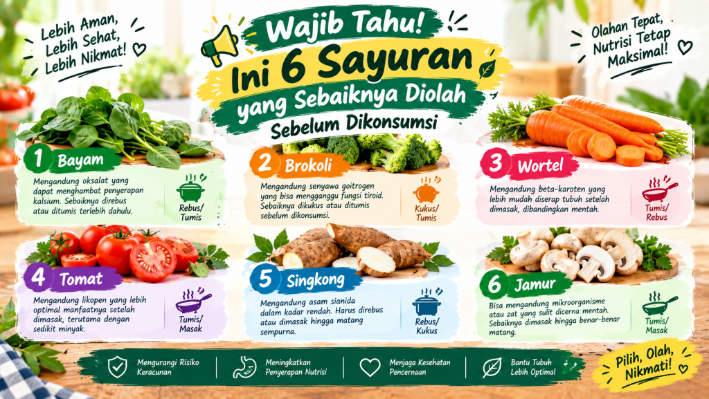 sayuran yang sebaiknya dimasak