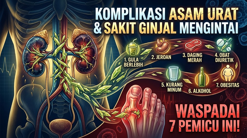 Asam Urat Tinggi Bisa Ganggu Ginjal? Kenali Penyebab dan Komplikasinya
