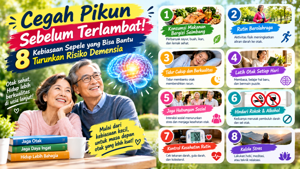 kebiasaan menurunkan risiko demensia