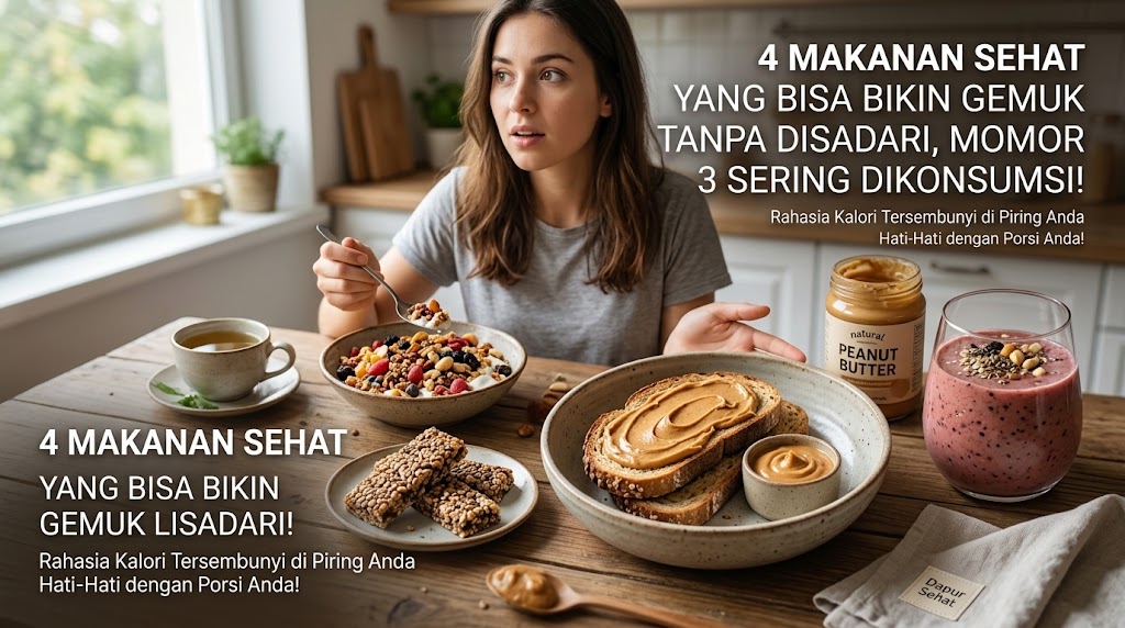 makanan tinggi kalori, penyebab berat badan naik, makanan sehat untuk diet, porsi makan sehat, cara menjaga berat badan.